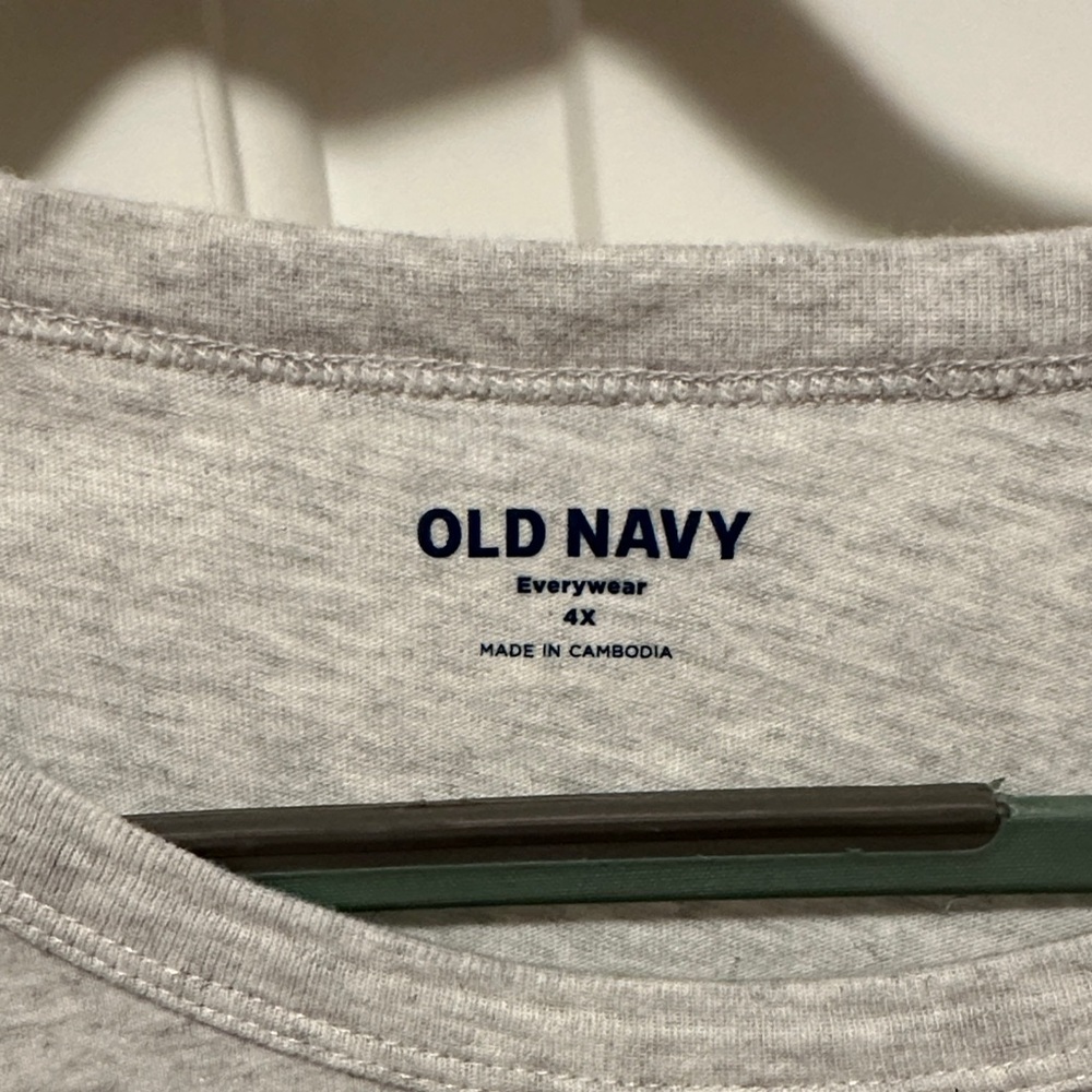Old Navy Light Gray Tee - Picture 2 of 5